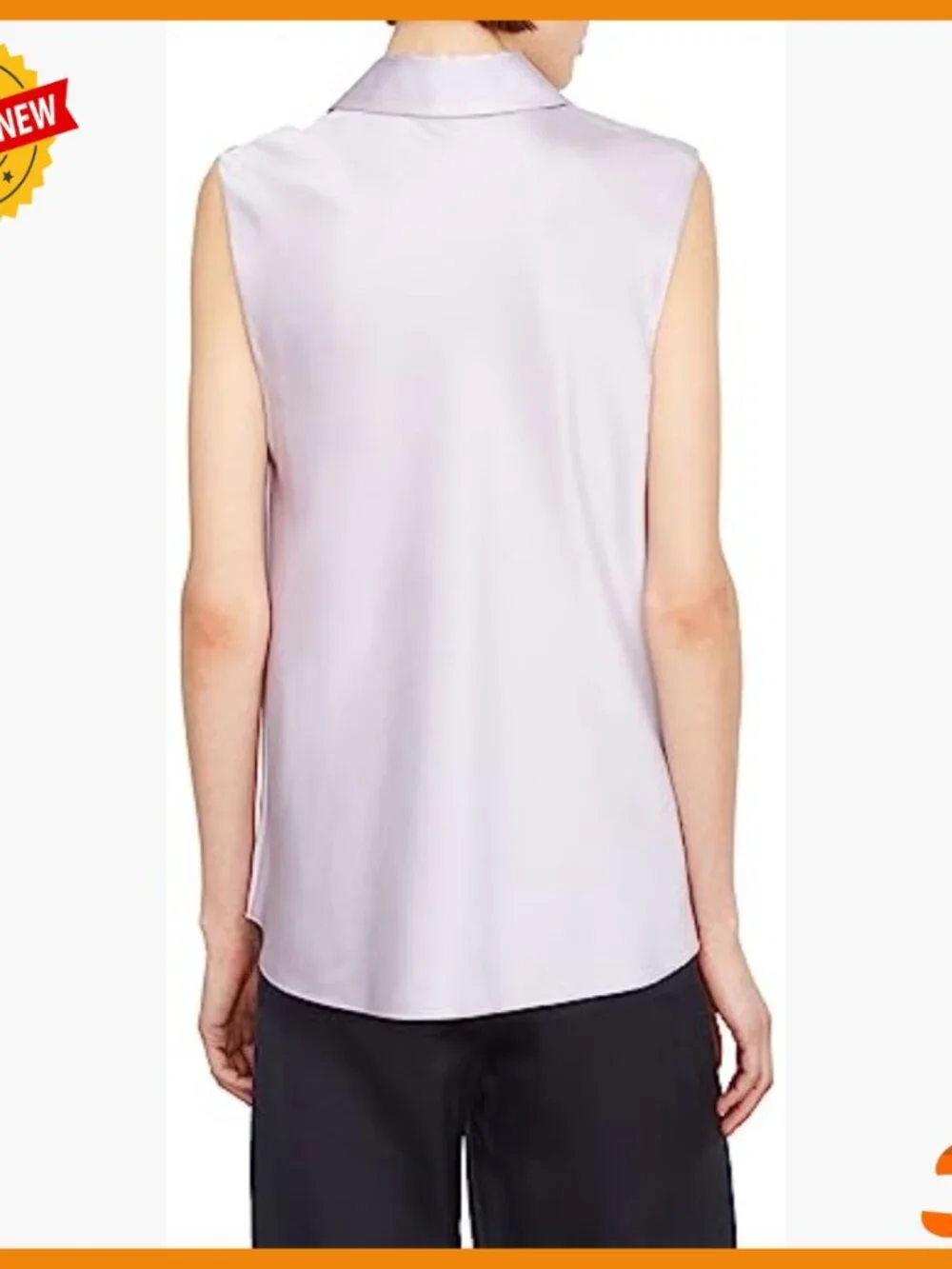 Sleeveless Bias Shirt, Size S, Model Fit, Swim Cover Up